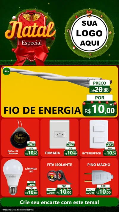 Modelo de Rede Social para Stories com o tema Natal Especial para Materiais Elétricos