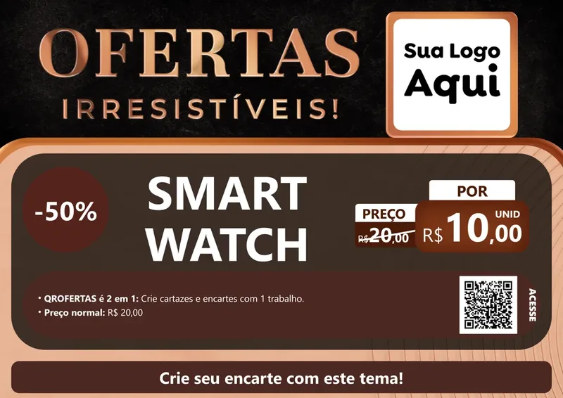 Modelo de Cartaz para Cartaz A4 Horizontal com o tema Ofertas Irresistíveis! para Informática