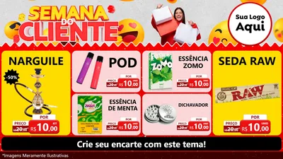 Modelo de TV para TV Horizontal com o tema Semana do Cliente para Tabacaria
