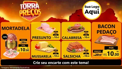Modelo de TV para TV Horizontal com o tema Torra Preços para Frios e Laticínios