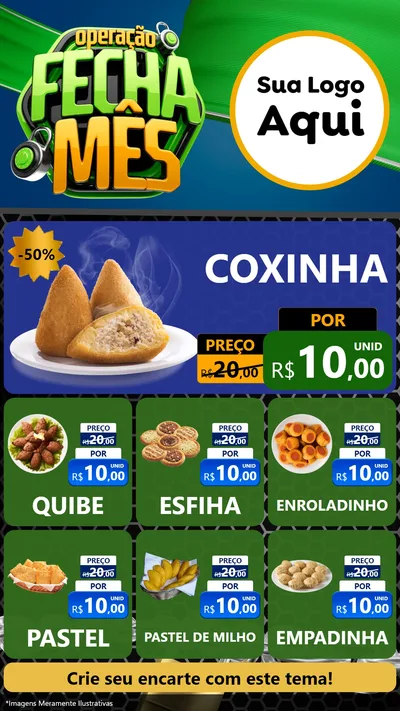 Modelo de Rede Social para Stories com o tema Operação Fecha Mês para Salgadaria