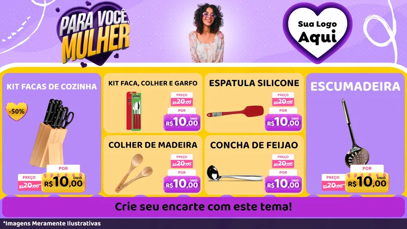 Modelo de TV para TV Horizontal com o tema Para Você, Mulher para Utilidades Domésticas