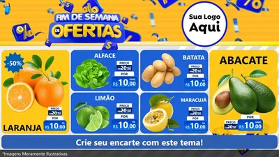 Modelo de TV para TV Horizontal com o tema Fim de Semana de Ofertas para Hortifrúti