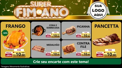Modelo de TV para TV Horizontal com o tema Super Fim de Ano para Assados