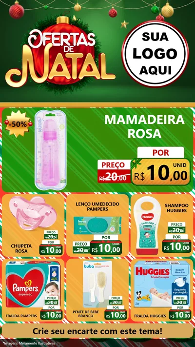 Modelo de Rede Social para Stories com o tema Ofertas de Natal para Bebês