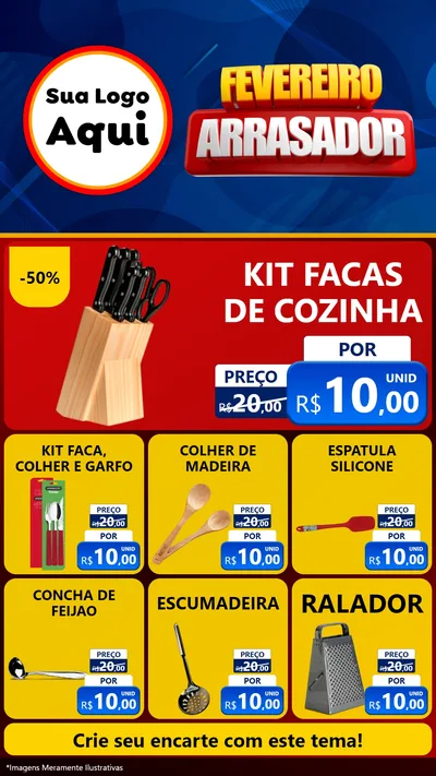 Modelo de Rede Social para Stories com o tema Fevereiro Arrasador para Utilidades Domésticas