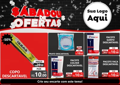 Modelo de Encarte para Encarte A4 Horizontal com o tema Sabadou de Ofertas para Embalagens
