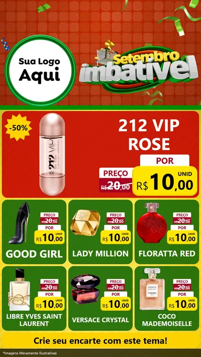 Modelo de Rede Social para Stories com o tema Setembro Imbatível para Perfumes