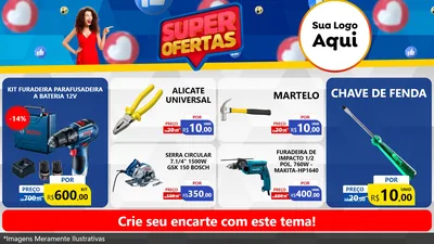 Modelo de TV para TV Horizontal com o tema Super Ofertas para Maquinas e Ferramentas