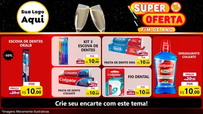 Modelo de TV para TV Horizontal com o tema Super Oferta Fim de Ano para Higiene Pessoal