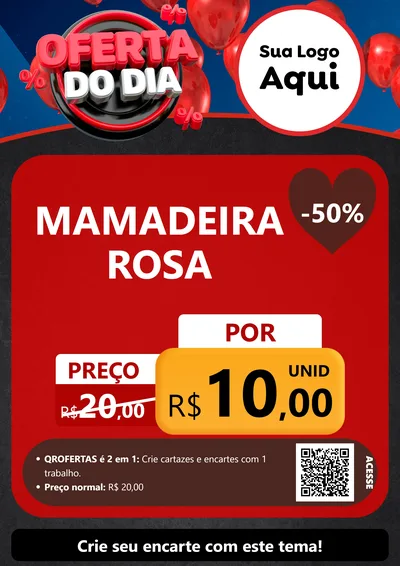 Modelo de Cartaz para Cartaz A4 Vertical com o tema Oferta do Dia para Bebês