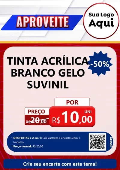 Modelo de Cartaz para Cartaz A4 Vertical com o tema Aproveite para Tintas e Ferramentas