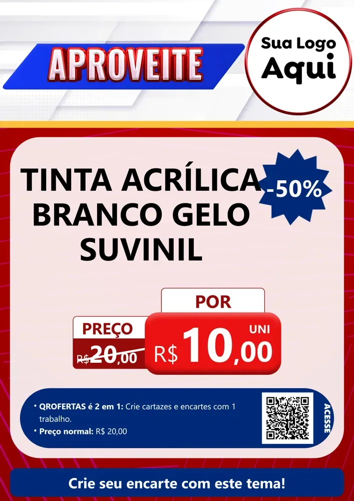 Modelo de Cartaz para Cartaz A4 Vertical com o tema Aproveite para Tintas e Ferramentas