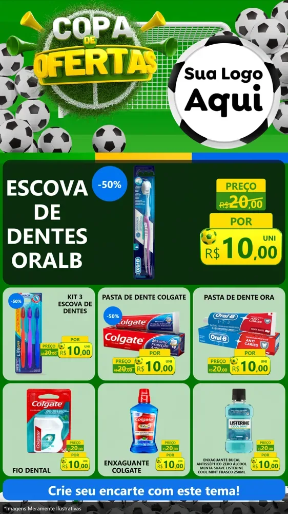 Modelo de Rede Social para Stories com o tema Copa De Ofertas para Higiene Pessoal