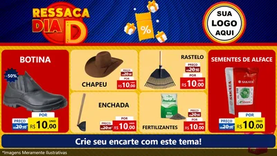 Modelo de TV para TV Horizontal com o tema Ressaca Dia D para Agropecuária