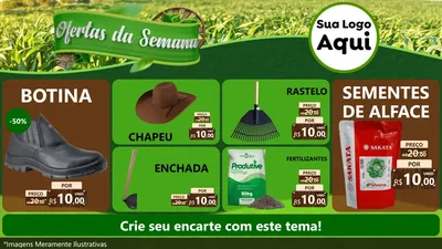 Modelo de TV para TV Horizontal com o tema Ofertas da Semana para Agropecuária