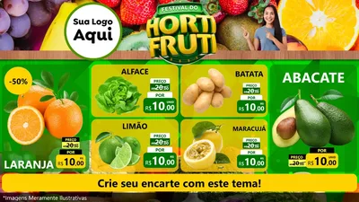 Modelo de TV para TV Horizontal com o tema Festival do Hortifrúti para Hortifrúti