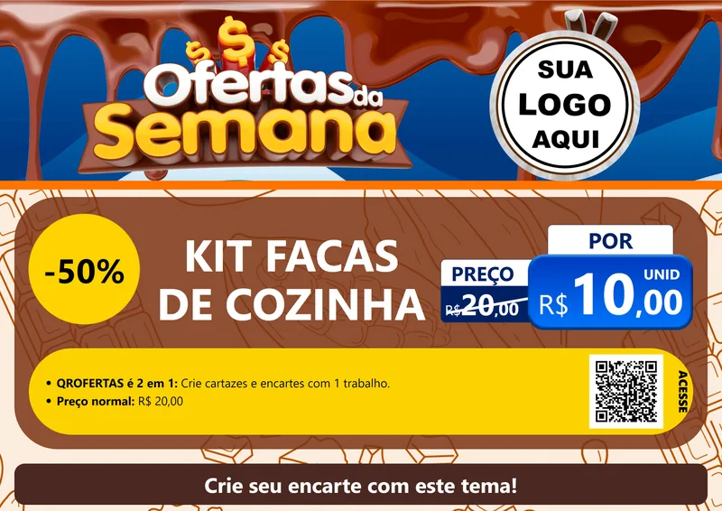 Modelo de Cartaz para Cartaz A4 Horizontal com o tema Ofertas da Semana - Páscoa para Utilidades Domésticas