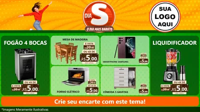 Modelo de TV para TV Horizontal com o tema Dia S - O Dia Mais Barato para Móveis e Eletro