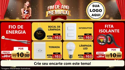 Modelo de TV para TV Horizontal com o tema Fim de Ano Premiado para Materiais Elétricos