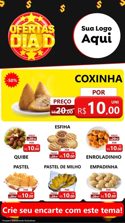 Modelo de Rede Social para Stories com o tema Dia D para Salgadaria