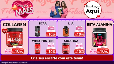 Modelo de TV para TV Horizontal com o tema Mês Das Mães para Suplementos alimentares