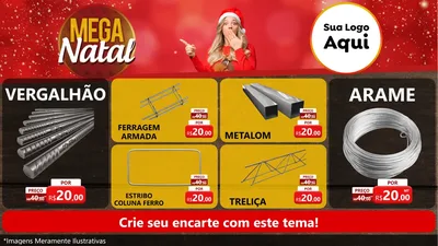 Modelo de TV para TV Horizontal com o tema Mega Natal para Ferragens