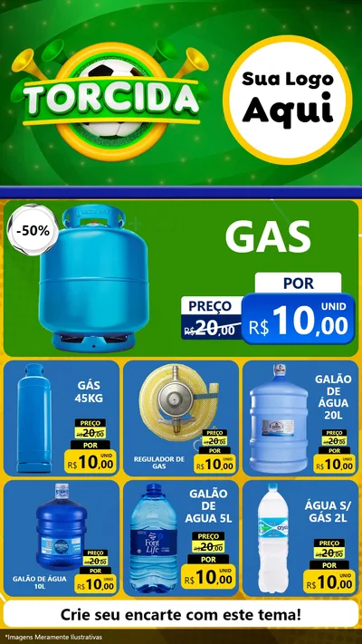 Modelo de Rede Social para Stories com o tema Torcida para Água e gás