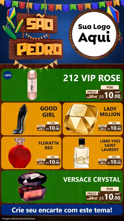 Modelo de TV para TV Vertical com o tema São Pedro para Perfumes