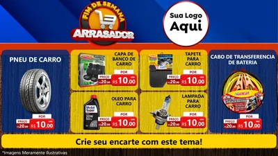 Modelo de TV para TV Horizontal com o tema Fim De Semana Arrasador para Auto peças