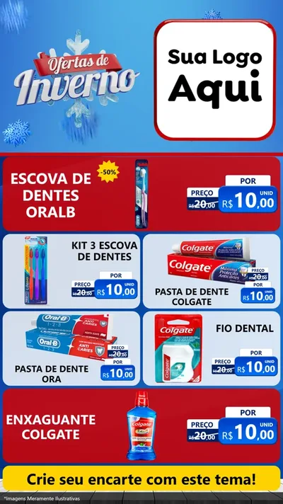 Modelo de TV para TV Vertical com o tema Ofertas de Inverno para Higiene Pessoal