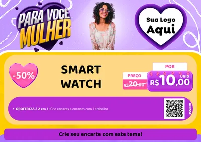 Modelo de Cartaz para Cartaz A4 Horizontal com o tema Para Você, Mulher para Informática