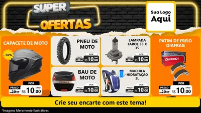 Modelo de TV para TV Horizontal com o tema Super Ofertas para Moto peças