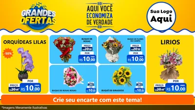 Modelo de TV para TV Horizontal com o tema Grandes Ofertas para Floricultura e jardim