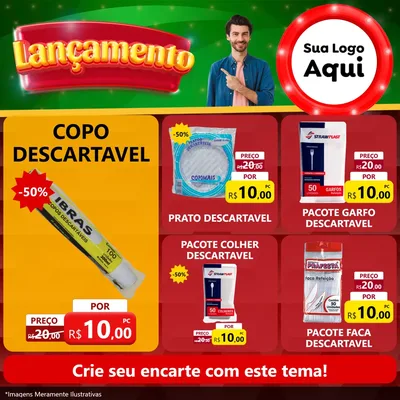 Modelo de Rede Social para Feed Facebook com o tema Lançamento para Embalagens