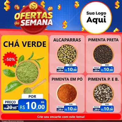 Modelo de Rede Social para Feed Facebook com o tema Ofertas Da Semana para Produtos Naturais