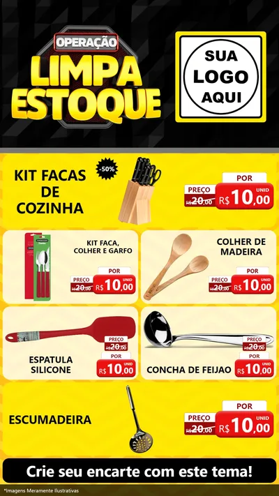 Modelo de TV para TV Vertical com o tema Operação Limpa Estoque para Utilidades Domésticas