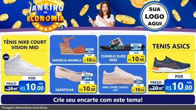 Modelo de TV para TV Horizontal com o tema Janeiro da Economia para Calçados