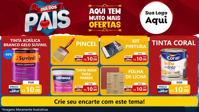 Modelo de TV para TV Horizontal com o tema Dia dos Pais para Tintas e Ferramentas