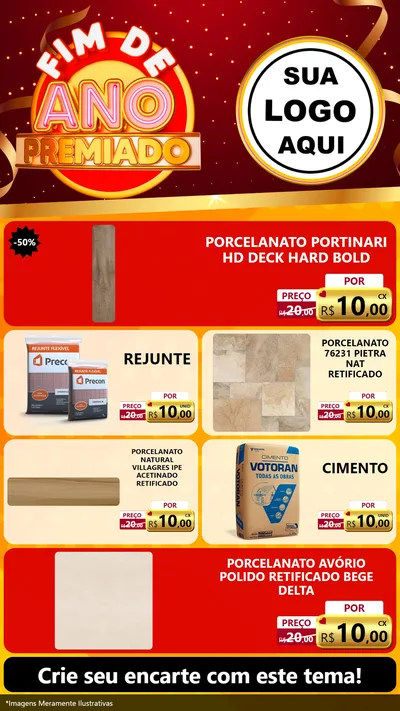 Modelo de TV para TV Vertical com o tema Fim de Ano Premiado para Pisos e revestimentos