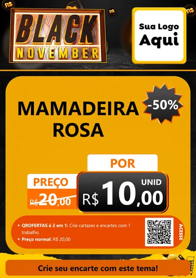 Modelo de Cartaz para Cartaz A4 Vertical com o tema Black November para Bebês