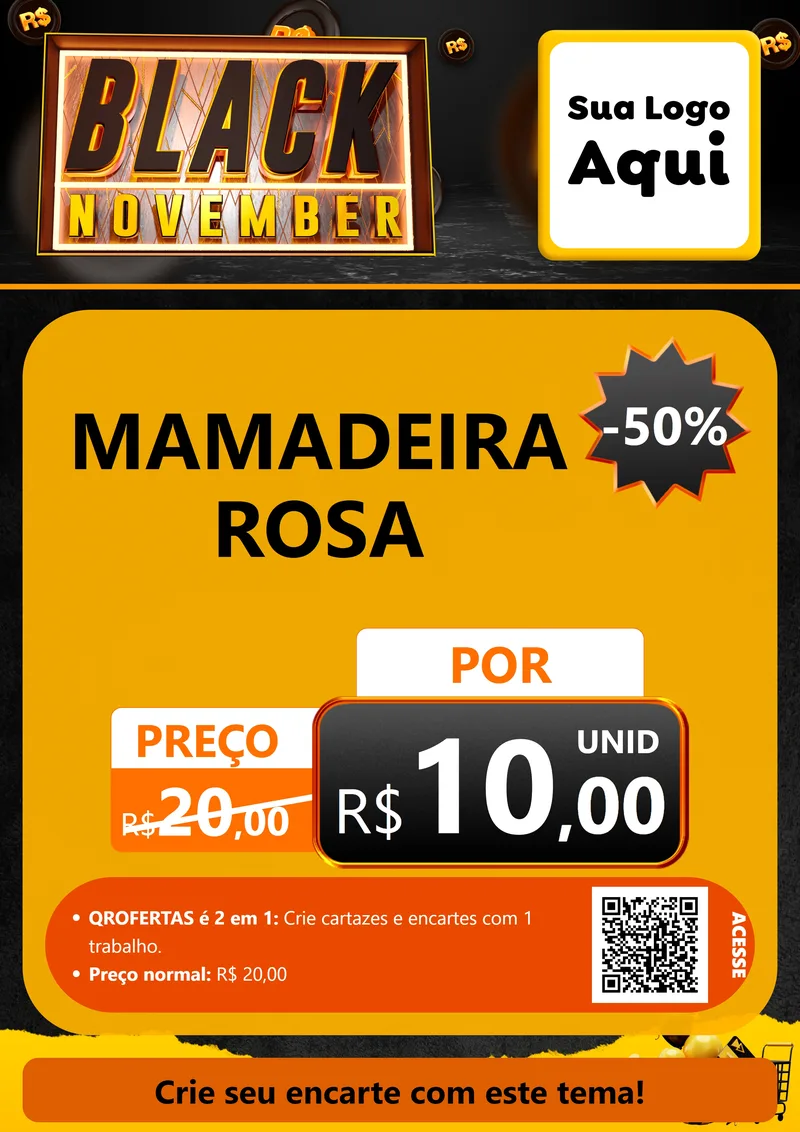 Modelo de Cartaz para Cartaz A4 Vertical com o tema Black November para Bebês