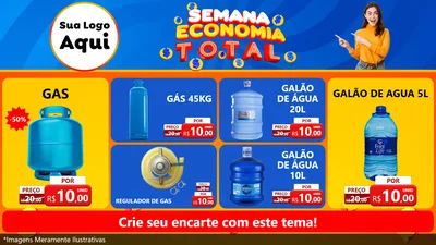 Modelo de TV para TV Horizontal com o tema Semana Economia Total para Água e gás