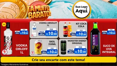 Modelo de TV para TV Horizontal com o tema Está Muito Barato para Distribuidora de bebidas