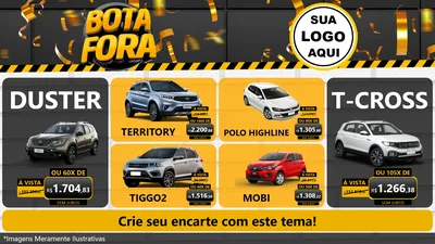 Modelo de TV para TV Horizontal com o tema Bota Fora para Concessionaria de Carros