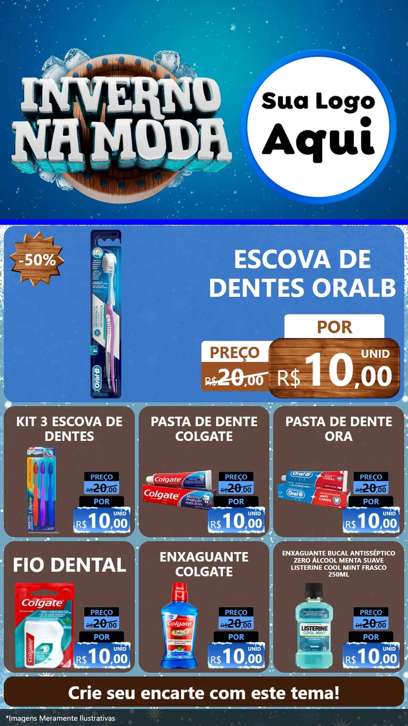 Modelo de Rede Social para Stories com o tema Inverno na Moda para Higiene Pessoal