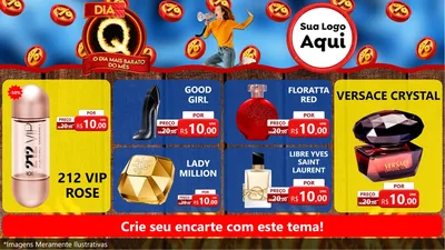 Modelo de TV para TV Horizontal com o tema Dia Q - O Dia Mais Barato Do Mês para Perfumes