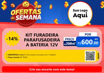 Modelo de Cartaz para Cartaz A4 Horizontal com o tema Ofertas Da Semana para Maquinas e Ferramentas