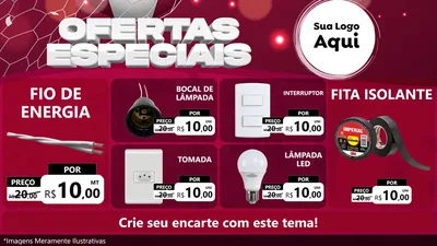 Modelo de TV para TV Horizontal com o tema Ofertas Especiais - Futebol para Materiais Elétricos