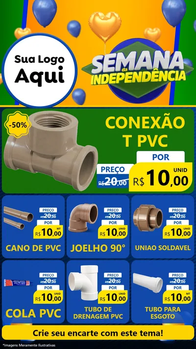 Modelo de Rede Social para Stories com o tema Semana da Independência para Tubos e conexões